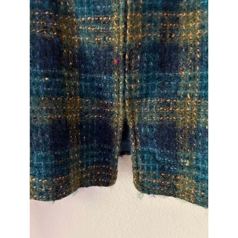 Vintage Jones New York Blazer Blue Wool Mohair Plaid Lined - Picture 3 of 7